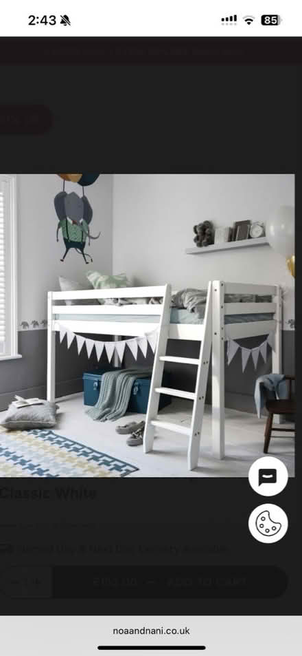 Photo of free Single mid sleeper/cabin bed (Wisewood S6) #2