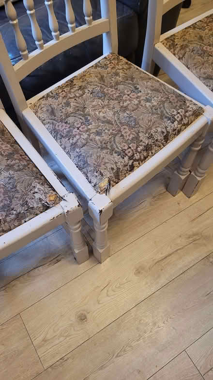 Photo of free 4 wooden dining chairs (Nether Edge S7) #2