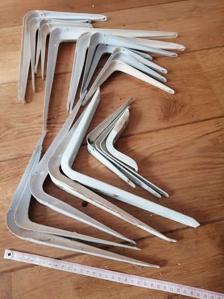 Photo of free White metal shelf brackets (North Sheen TW9) #1