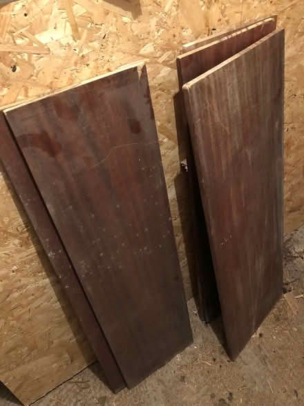Photo of free 5x veneered chipboard shelves (Great Bardfield, CM7) #1
