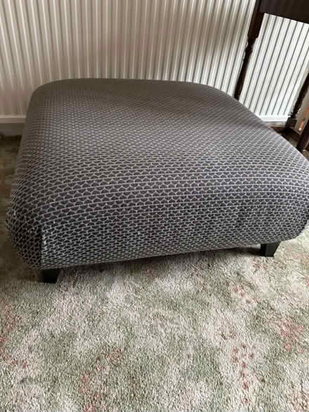 Photo of free Grey Patterned Pouffe (DA1) #1