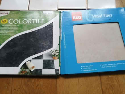 Photo of free Black/cream vinyl tiles (Kew TW9) #1