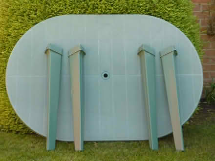 Photo of free Garden table, green, sturdy plastic (Northcourt OX14) #2