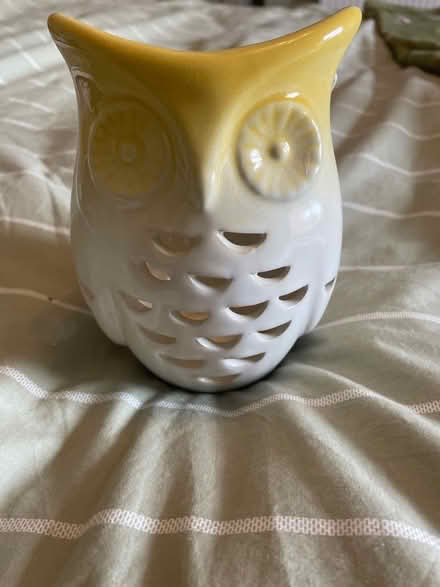 Photo of free owl ceramic candle holder (Hillcliffe WA4) #1