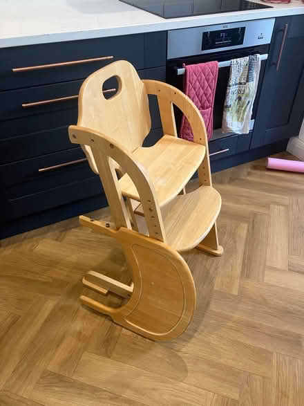 Photo of free Wooden adjustable high chair (AL8) #1
