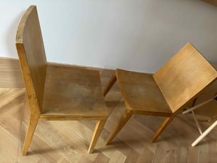 Photo of free Two Habitat oak dining chairs (N6) #2