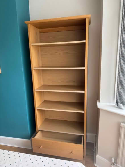Photo of free Tall Oak/Oak-Effect Bookcase (Spring Park CR0) #1