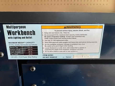 Photo of free Workbench (Reading Highlands) #3