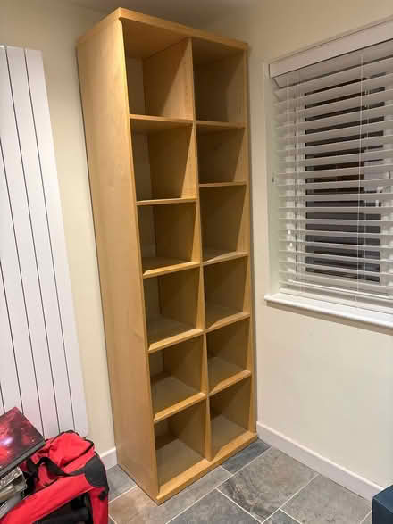 Photo of free Tall wooden bookshelf (Ikea) (Little Whelnetham) #1