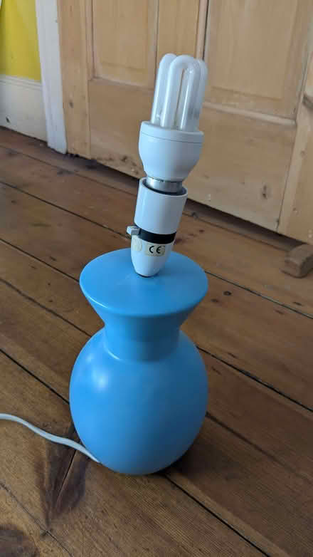 Photo of free Blue lamp with working bulb (Mousehold NR3) #1