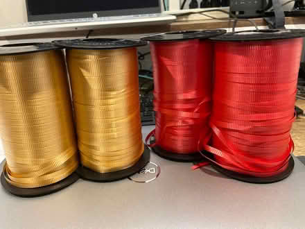 Photo of free Gold and red curling ribbon (Streetsville) #1