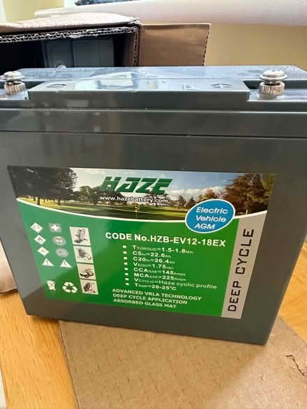 Photo of free 2 Haze 12v 26ah batteries (Lexden CO3) #1