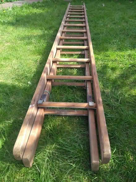 Photo of free Wooden double extension ladder (Bricknell HU5) #4