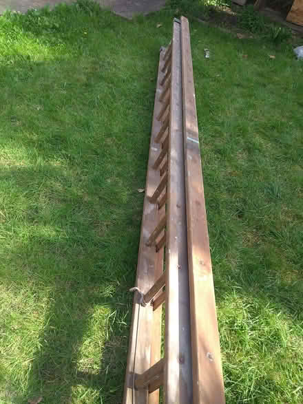 Photo of free Wooden double extension ladder (Bricknell HU5) #3