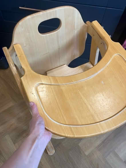 Photo of free Wooden adjustable high chair (AL8) #3
