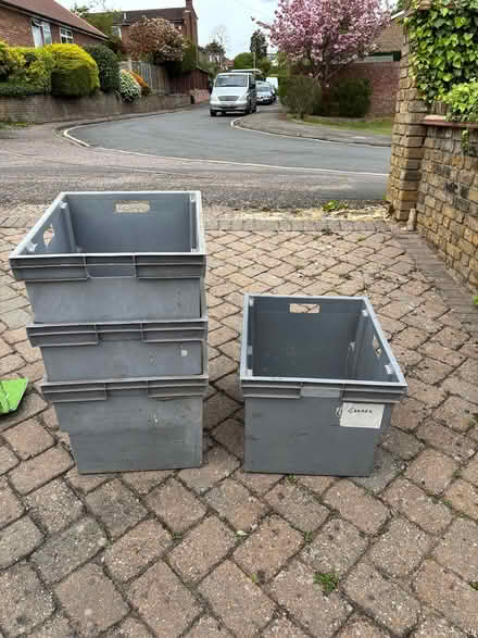 Photo of free 4 large plastic boxes (Cuffley) #1