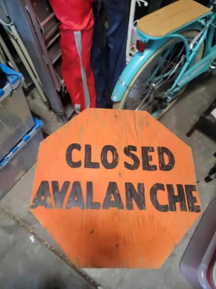 Photo of free Ski closure sign, vintage (North Boulder) #1