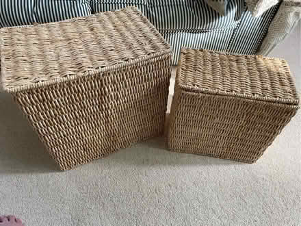 Photo of free Pair of 2 Storage Hampers (Surbiton KT6) #1