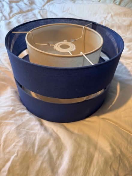 Photo of free Blue fabric light shade (Dunelm) (Sale M33) #1