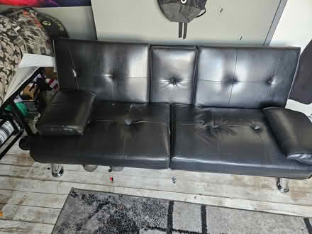 Photo of free Leather sofa bed (LS26 rothwell) #1