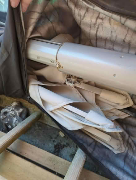 Photo of free huge garden parasol + base weights (lancing) #2