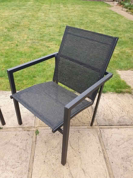 Photo of free 2 x Black Garden Chairs (DA2) #2