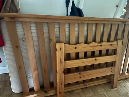 Photo of free dismantled solid pine bed frame (Chesham Bois HP6) #1