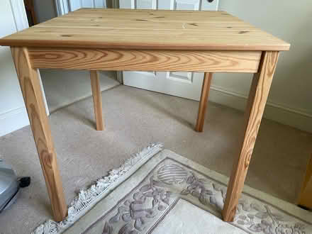 Photo of free Small untreated wood table (Surbiton KT6) #1
