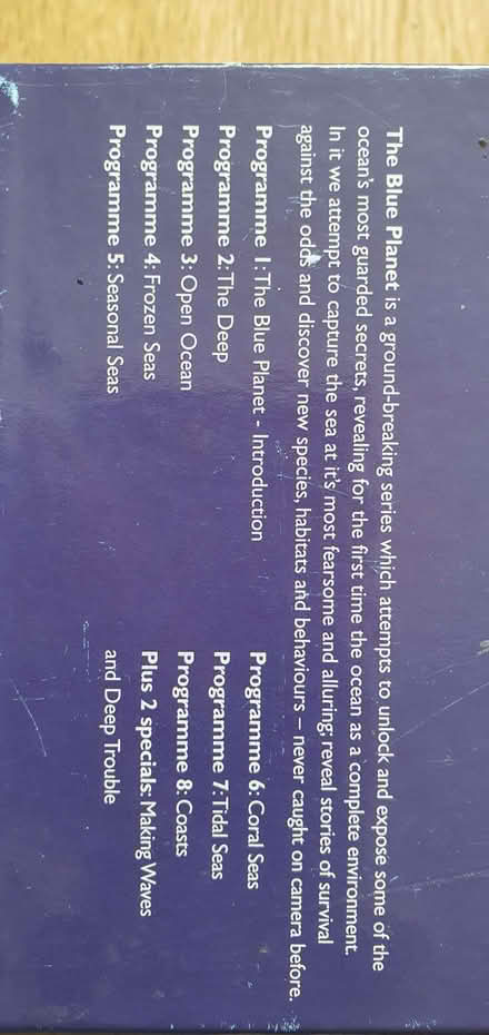 Photo of free Blue Planet -series 1 - 3 VHS tapes (Cowan Bridge LA6) #4