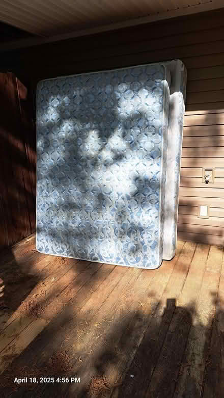 Photo of free Queen size bed and box spring set (Chapel hill, Finley Forest) #2