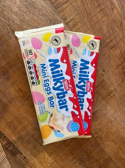Photo of free 2 unopened milky bar bars (BS9) #1