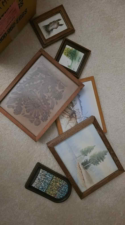 Photo of free Frames, wood, most with glass (I 20& I 285 Decatur) #1