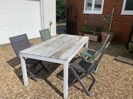 Photo of free Wooden Garden Table and 4 Chairs (CT5) #1