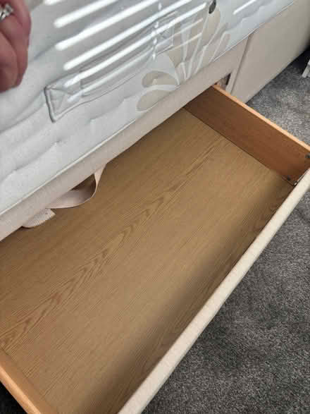 Photo of free King Size Divan Bed with Headboard, Mattress (Denby Dale HD8) #2