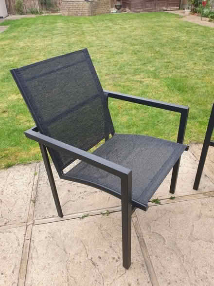 Photo of free 2 x Black Garden Chairs (DA2) #3