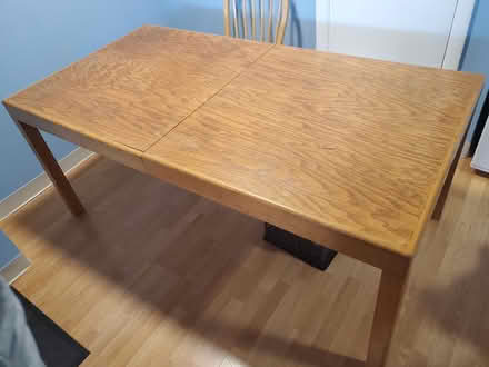 Photo of free Long table with 4 leaves & chairs (Arlington, MA) #1