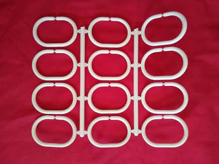 Photo of free 12 Plastic C Ring Hooks For Shower Curtain/Arts & Crafts (CT9) #1