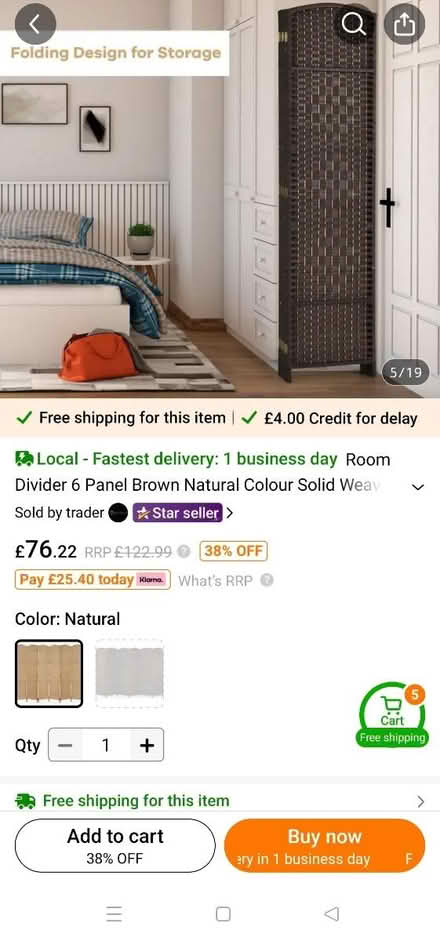 Photo of free Room divider/partition (TW2 twickenham) #3