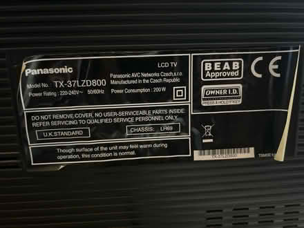 Photo of free Panasonic LCD TV 37” (Hitchin) #2