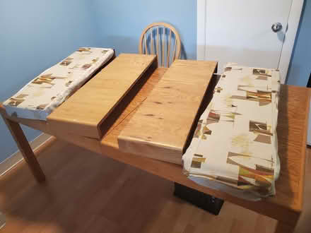 Photo of free Long table with 4 leaves & chairs (Arlington, MA) #3