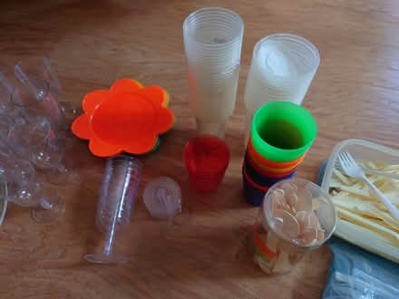 Photo of free Paper and plastic plates, cutlery and glasses (Purley on Thames RG8) #1