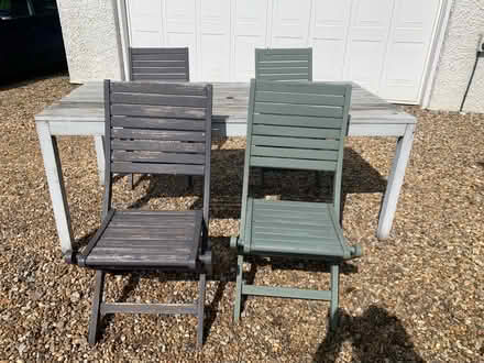 Photo of free Wooden Garden Table and 4 Chairs (CT5) #2