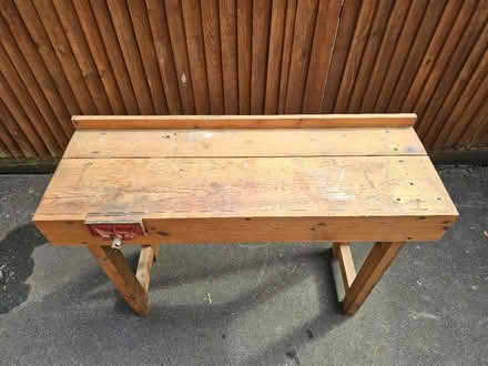 Photo of free Wooden work bench with vice (TW17 Shepperton) #3