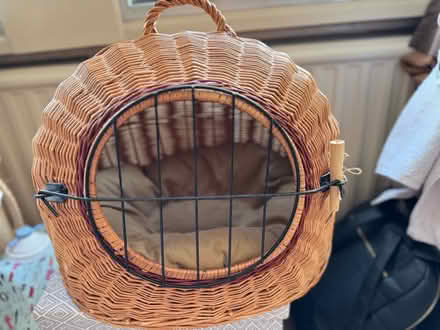 Photo of free Wicker cat carrier (Sw13 9ea) #1