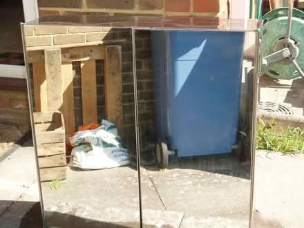 Photo of free Stainless Steel Double Door Mirrored Bathroom Cabinet (Yateley GU46) #2