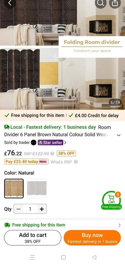 Photo of free Room divider/partition (TW2 twickenham) #2