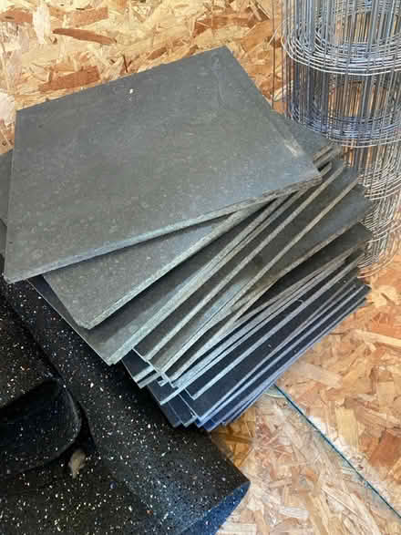 Photo of free Black stone tile 12” square (Midtown) #1