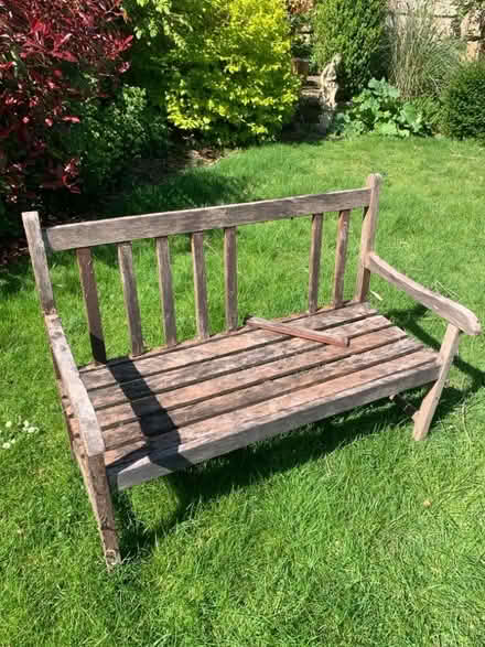 Photo of free Wooden garden bench (Malvern WR14) #1