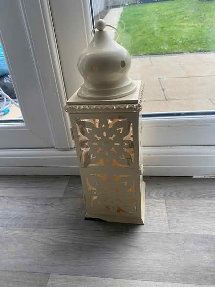 Photo of free Metal lamp with candle light inside (Plumpton CA11) #1