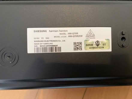 Photo of free Samsung Harman Kardon soundbar HW-Q70R (Herne Hill SE24) #3
